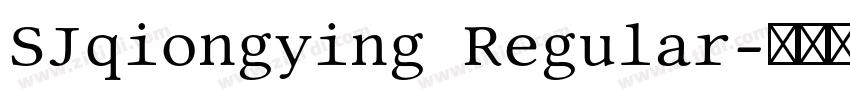 SJqiongying Regular字体转换